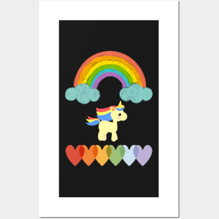 Rainbow with horse summer Posters and Art